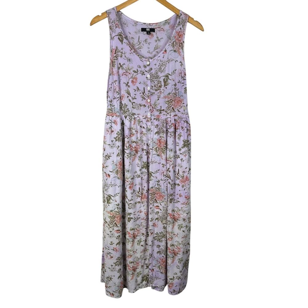 Frye Tie Dyed Purple Wildflower Midi Dress